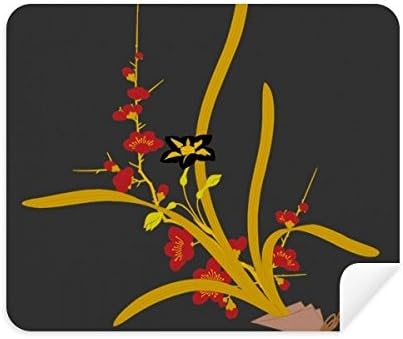 ציור יפני תרבות פרח ניקוי בד מסך מנקה 2 יחידות זמש בד