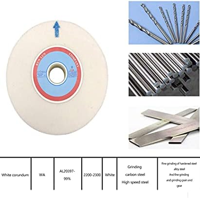 ספסל GOONSDS טחינת גלגל לבן קורונדום דיסק שוחק למתכת OD: 150 ממ, קוטר חור: 32 ממ, עבה: 25 ממ 1 pc, 120