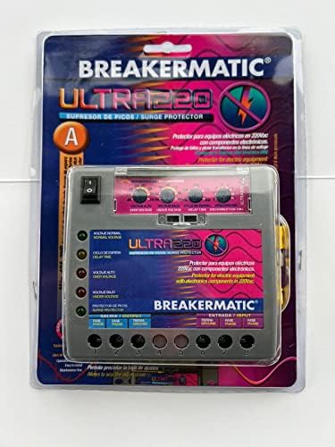 Breakermatic PMP220-AD0E ++ מגן מתח Ultra 220 '' A '' Spike Suppr. מתג ON / OFF ADJ 220V / 40A / 50-60Hz