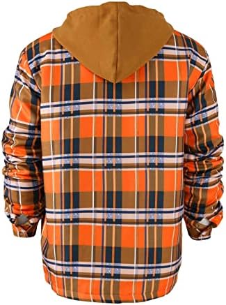 מעילי גברים ומעילים אופנה בחולצה משובצת מוסיפים קטיפה כדי לשמור על ז'קט חם עם מעילי מכסה המנוע לגברים