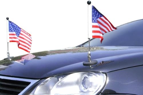זוג דיפלומט מוט דגל מכונית מגנטית 1 ארהב