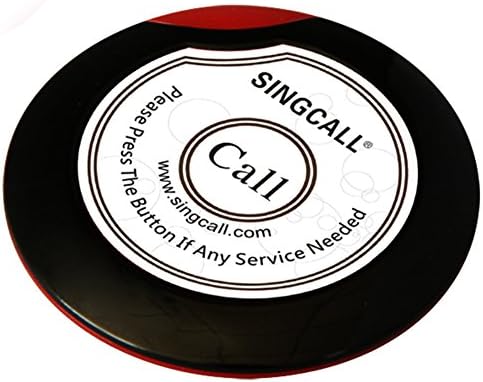 מערכת שיחות אלחוטית Singcall, לבית קפה, מערכת החלפת שירות אלחוטית, חבילה של 20 זמזומי שירות PCS ומקלט אות 1