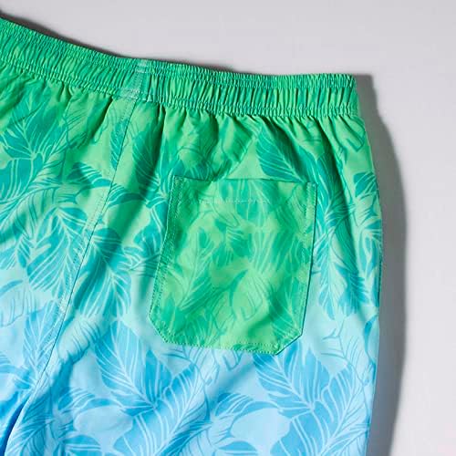 מכנסי לוח לגברים קצרים רופפים התאמה תלת מימדית מודפסת מותניים אלסטיים שחייה מכנסיים חוף ים עם כיסים