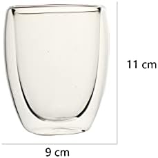 קפה מזכוכית או ספלי תה כוסות שתייה כוסות שתייה 350 מל -12oz כוסות מבודדות קיר כפול, כוסות זכוכית הניתנות