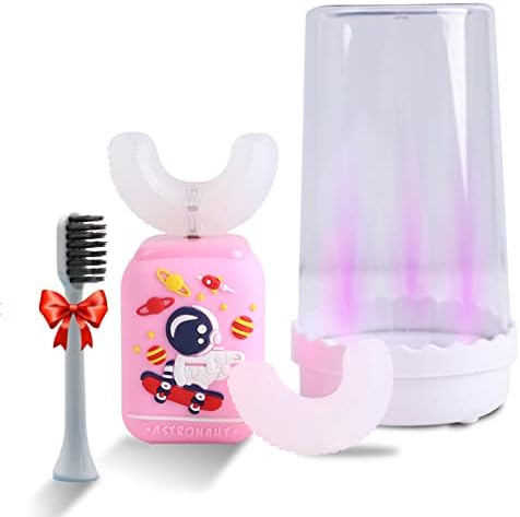 מברשת שיניים בצורת ילדים, מברשת שיניים אוטומטית לילדים עם 3 ראשי מברשות, 360 מברשת שיניים אוטומטית