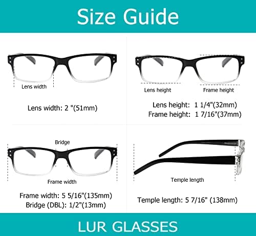 לור 6 חבילות קלאסי קריאת משקפיים + 3 חבילות מתכת קריאת משקפיים