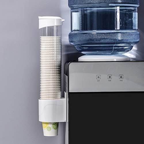 מתקן מים מחזיק כוס, קיר רכוב שטח חיסכון מכסה נגד אבק כוס ארגונית, עבור מים קפה שתיית מתקן מכונה, לבן