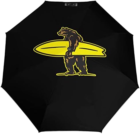 דוב גלישה בקליפורניה מטריה אוטומטית מטריה מתקפלת ניידת נגד אולטרה סגול מטריות נסיעות עמידות למים ואטומות לרוח