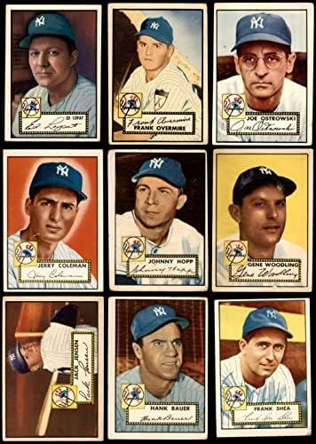 1952 Topps New York Yankees צוות מספר נמוך סט סט ניו יורק ינקי GD+ Yankees