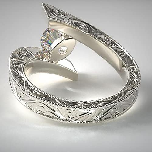טבעות שמנמן עיוות אישיות גילוף טבעת טבעת יהלום טבעת נישואין