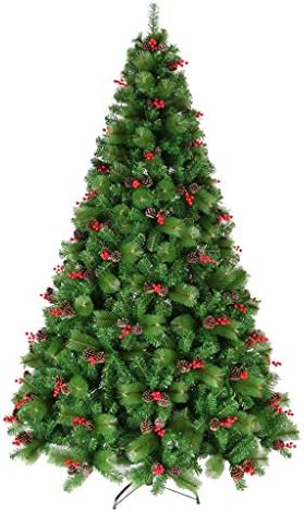 אורן עץ חג המולד עץ, שלג מלאכותי חג המולד עץ עם אורן קונוסים אדום פירות יער מלון בית מקורה בר