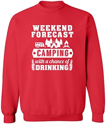 חולצות עירוניות עייפות קמפינג עם סיכוי לשתות סווטשירט מצחיק של DT Crewneck
