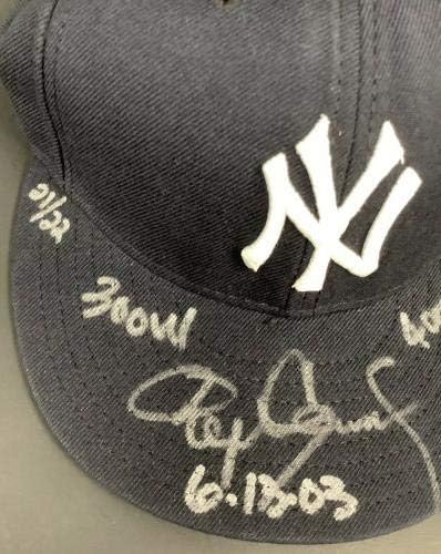 רוג'ר קלמנס חתום על כובע בייסבול חדש עידן 59 ינקי ינקי חוף inscr mlb tristar - כובעי MLB עם חתימה