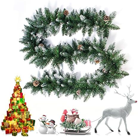 Pifude אב חג המולד 2.7 מ 'ירוק חג חג מולד זר זר חג המולד קנה חג המולד ציוד מסיבת חג המולד עץ אורן עץ ראטאן