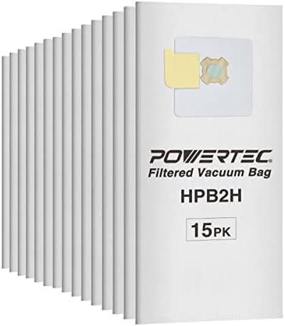 Powertec 75046 שקיות פילטר עבור astrovac, varet ו- vacumaid hpb2hpk & hpb2h ואקום, 3pk