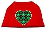 מוצרי חיות מחמד של מיראז 'ארגייל לב ירוק מסך ירוק חולצה אדומה LG