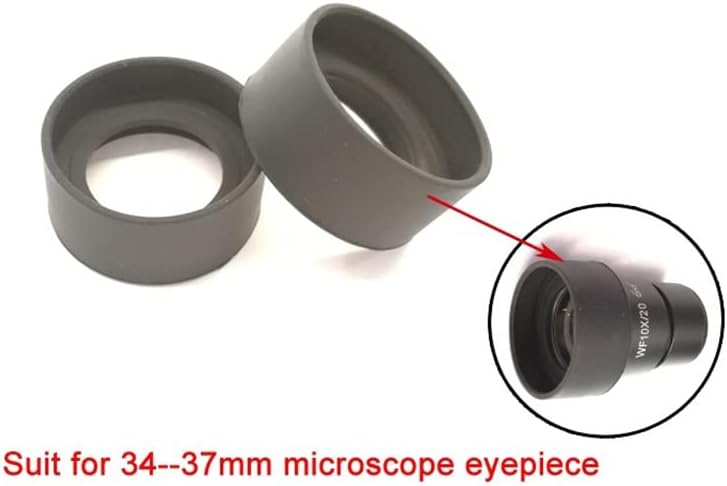 מיקרוסקופ אביזרי ערכת שקופיות הכנה קמר 2 יחידות 36 ממ עינית עין מגן גומי עין משמרות עבור 34-37 ממ עינית