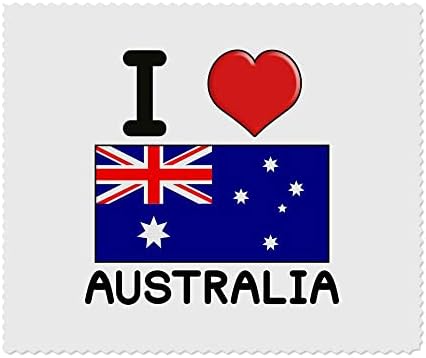 Azeeda 2 x 'אני אוהב אוסטרליה' עדשת מיקרו -סיב/כוסות מטליות ניקוי