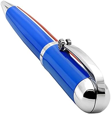 עט פליז בינוני וחזון של Xezo עט כדורי אלומיניום, לכה ביד בצבע אדום וכחול. ממוספר במהדורה מוגבלת של 500.