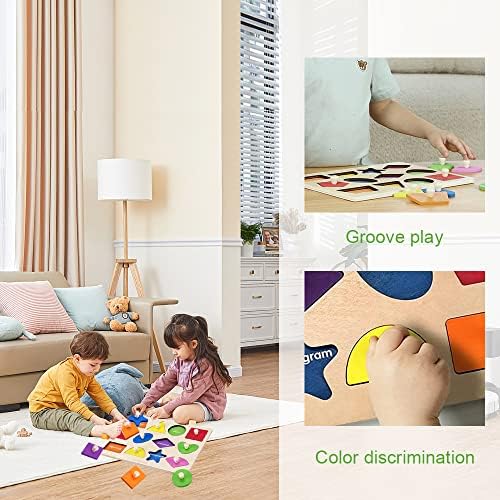 Baixikly Montessori Toy Shape Puzzles for Toddler