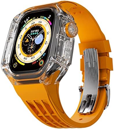 Trdybsk 49 ממ ערכת ערכת תיקים ללהקה של Apple Watch 49 ממ רצועת סיליקון שקופה ספורט עבור Iwatch Series