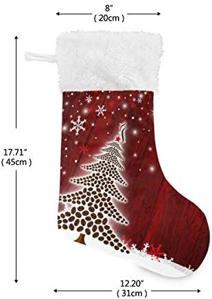 גרבי חג המולד של Alaza עץ חג המולד קלאסי קלאסי קישוטים לגרביים גדולים למסיבות עונת החג המשפחתיות תפאורה 1 חבילה,