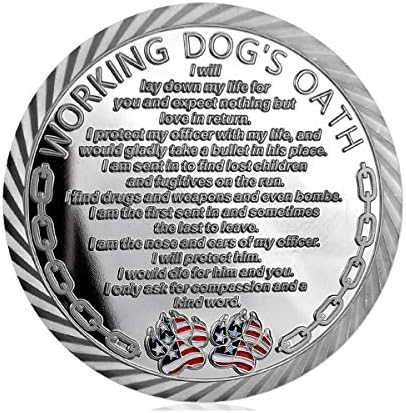 קצין אכיפת החוק של קו דק קין מטבע צבאי כלבים K9 מטבע אתגר משטרה