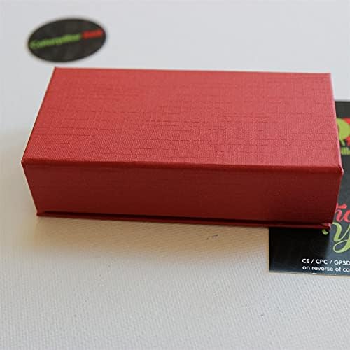 קטרפילר אדום 4 x קופסאות מתנה של מצגת USB מגנטית, צבע אודם, כונני פלאש, כוננים נשלפים, תיבת USB לחתונה,