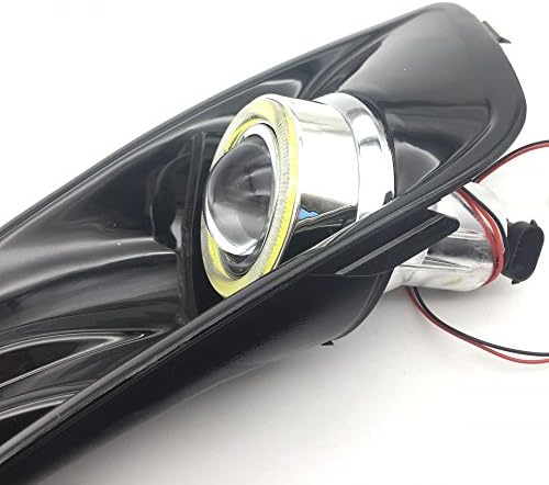 Auptech LED DRL Eyen Eye Eyes נוהג באורות ערפל עם עדשה H11 55W נורות הלוגן לפורד פיאסטה 2013-2018
