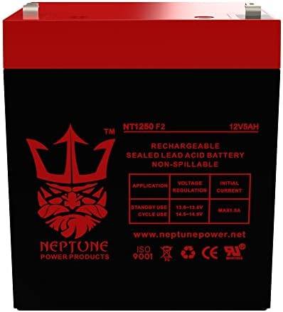 מוצרי חשמל Neptune 12V 5AH NT1250 F2 SLA החלפת סוללות SLA עבור SLAA12-5F2 DURACELL ULTRA 12V 5AH AGM SLA סוללה