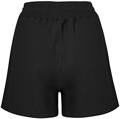מכנסיים קצרים לנשים לקיץ טרקלין מזדמן נוח בצבע טהור מכנסי חוף קצרים רופפים מתאימים למכנסיים קצרים