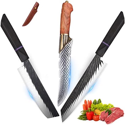 Rococo Kiritsuke Nakiri Chef Shife סכין 6.5 אינץ 'סכין ויקינג סט סכין יפני סכין סכין מטבח לקליבר