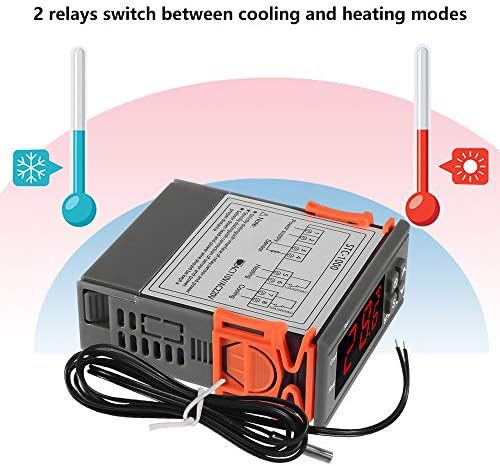 Dorhea STC-1000 בקר טמפרטורה דיגיטלית AC 10A 110V-220V בקר טמפרטורת LED דיגיטלית בקר טמפרטורה חימום קירור