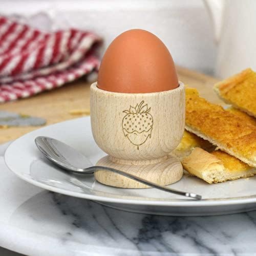 אזידה 'תות בשמנת' כוס ביצה מעץ