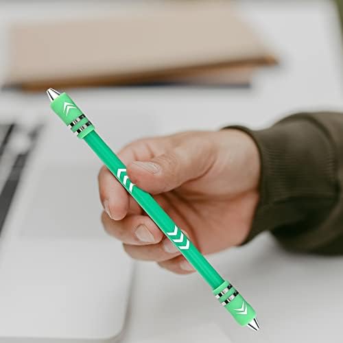 רוקרלין 2 צבעים עט ספינינג עם סיליקון צמיד, מתכת ראשי משחקי אצבע עט, 8.5 ב משוקלל מסתובב כדורי