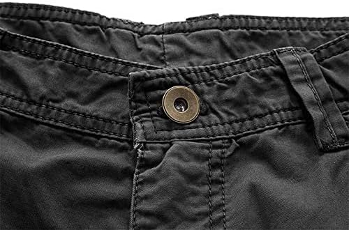 גברים של כותנה אריג רב כיסים מכנסיים קצרים קל משקל כושר רגוע מטען קצר מזדמן חיצוני צבאי קצר מכנסיים