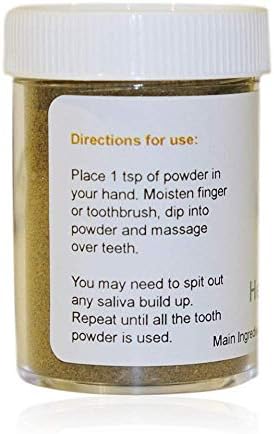 אבקת שיניים צמחי מרפא של יאתן איורוודי - להלבנת שיניים טבעיות ובריאות הפה