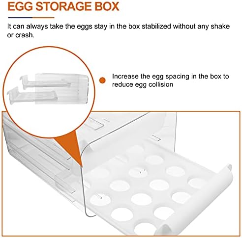 קבילוק ביצת אחסון מדף מקרר מגירת סוג שקוף ביצת מקרה מטבח פלסטיק ביצה מחזיק כפול 32-תא ביצת קרטון ביתי