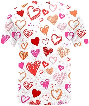 נשים חמוד אהבת לב חולצות האהבה גרפי חולצה אהבת לב מכתב הדפסת סווטשירט ולנטיין חולצות בגדים