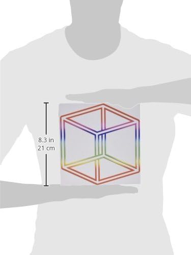 3drose LLC 8 x 8 x 0.25 אינץ 'קוביה בלתי אפשרית של Escher זוהרת על כרית עכבר רקע לבן