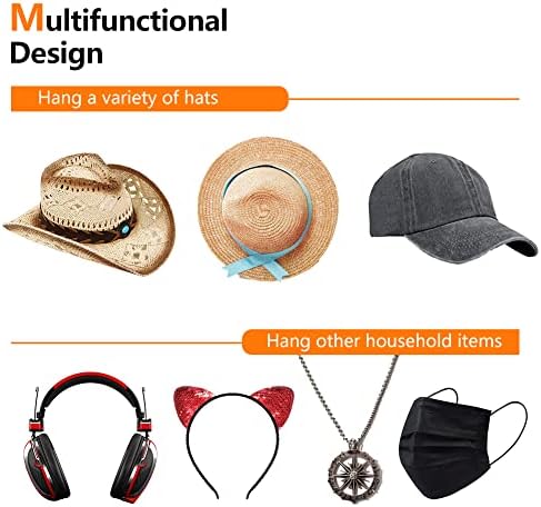 10 חתיכות דבק כובע ווי קיר, מינימליסטי כובע מתלה עיצוב אקריליק לא קידוח חזק להחזיק כובע קולבי