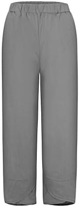 מכנסי Seaopen נשים טרנדיות טרנדיות מכנסיים רגל רחבות