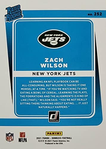 ניו יורק ג'טס 2021 מפעל אטום 11 צוות כרטיסים עם ג'ו נמאת וזאק ווילסון פלוס 3 כרטיסי טירון מדורגים
