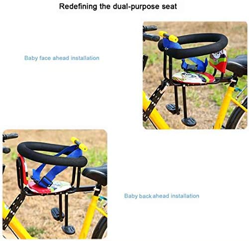 יחד מושב אופניים רכוב על ידי ילדים עם מעקה עם מעקה ואופני דוושה מושבי בטיחות לילדים כרית אוכף מושב קדמי