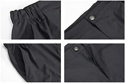 מכנסי טיול יבש מהיר מטען לגברים מזדמן חיצוני 4-כיווני קיץ קל משקל קל עם ריבוי כיסים 30-46