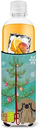 אוצרות קרוליין BB4227MUK עץ חג מולד שמח פקינז שיזוף אולטרה חיבוק לפחיות דקות, יכול שרוול קריר