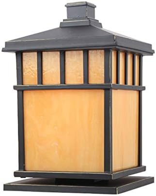 LXXSH מנורה סטיגמה מנורת קיר רביעייה חיצונית אטומה למים ועמודה עמודות חלודים מנורה חדשה בסגנון סיני מנורת
