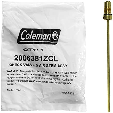 Coleman Check Valve and Air Stem הרכבה פריט מס ': 200-6381; חלק לפנס או תנור