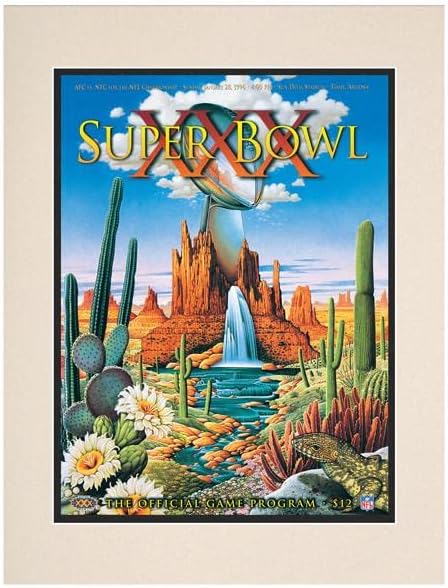 1996 Cowboys vs Steelers 10.5 x 14 Super Bowl תוכנית XXX - תוכניות NFL