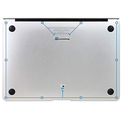 ברגים להחלפת Godshark מוגדרים ל- MacBook Air 13 אינץ 'A1369 A1466 2010-2017, 10 יחידות Unibody Case Coss Cover